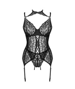 LIVCO CORSETTI FASHION - GIELLANDRA FOR THE SENSES COLLECTION CORSET + PANTY NEGRO S/M