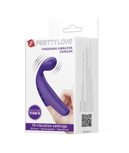 PRETTY LOVE - GORGON VIBRADOR DE DEDO RECARGABLE MORADO