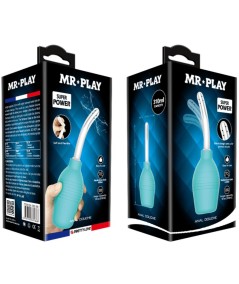 MR PLAY - PERA ANAL DUCHA DE GOMA AZUL