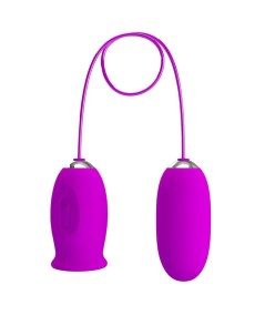 PRETTY LOVE - DAISY HUEVO DUAL VIBRADOR RECARGABLE MORADO