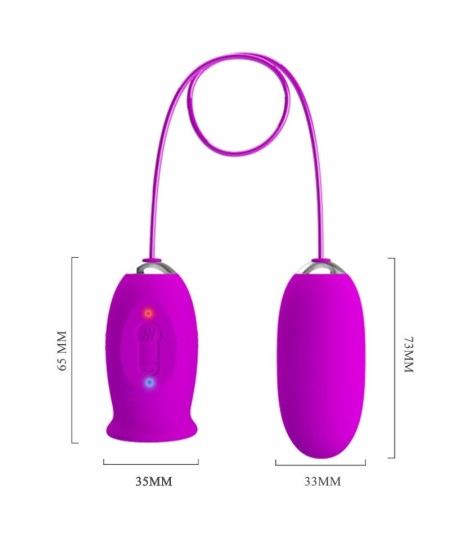 PRETTY LOVE - DAISY HUEVO DUAL VIBRADOR RECARGABLE MORADO