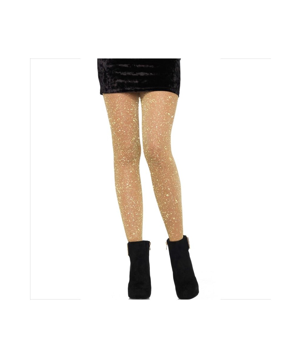 LEG AVENUE - MEDIAS TRANSPARENTES DORADAS