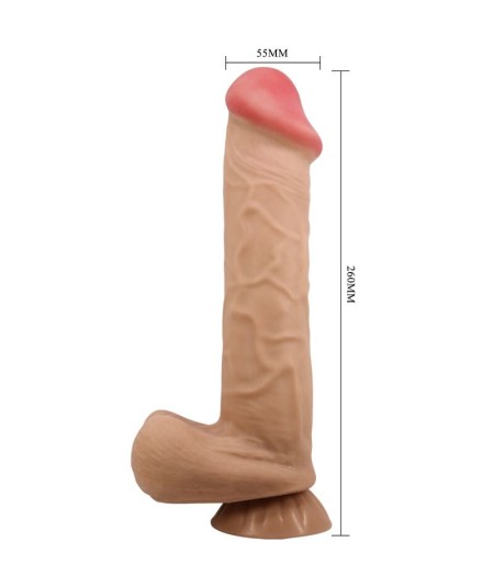 PRETTY LOVE - SLIDING SKIN SERIES DILDO REALÍSTICO CON VENTOSA PIEL DESLIZANTE 26 CM