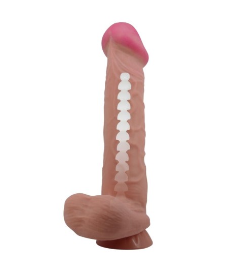 PRETTY LOVE - SLIDING SKIN SERIES DILDO REALÍSTICO CON VENTOSA PIEL DESLIZANTE MORENO 26 CM