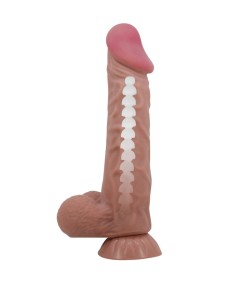 PRETTY LOVE - SLIDING SKIN SERIES DILDO REALÍSTICO CON VENTOSA PIEL DESLIZANTE MORENO 24 CM