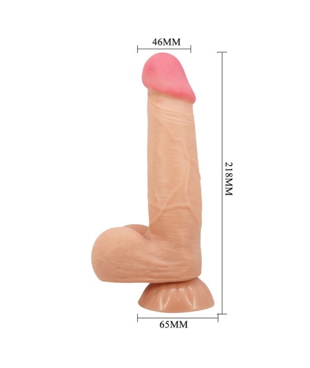 PRETTY LOVE - SLIDING SKIN SERIES DILDO REALÍSTICO CON VENTOSA PIEL DESLIZANTE 21.8 CM