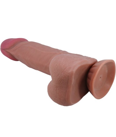 PRETTY LOVE - SLIDING SKIN SERIES DILDO REALÍSTICO CON VENTOSA PIEL DESLIZANTE MORENO 20.6 CM