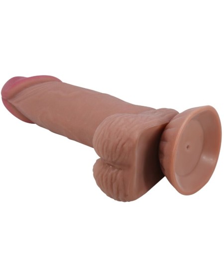 PRETTY LOVE - SLIDING SKIN SERIES DILDO REALÍSTICO CON VENTOSA PIEL DESLIZANTE MORENO 19.4 CM