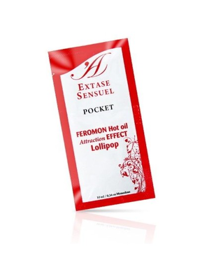 EXTASE SENSUAL - ACEITE MASAJE EFECTO CALOR FEROMONAS PIRULETA 10 ML