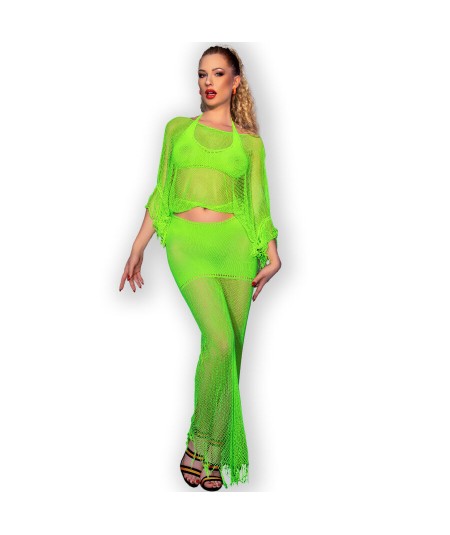 CHILIROSE - CR 4666 TOP & FALDA VERDE S/M