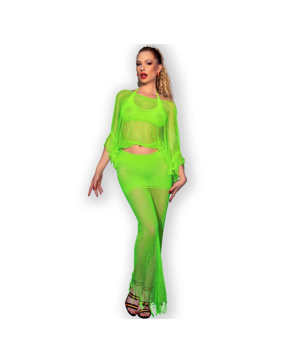 CHILIROSE - CR 4666 TOP & FALDA VERDE S/M