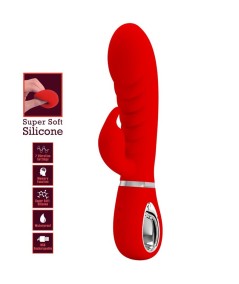 PRETTY LOVE - PRESCOTT VIBRADOR PUNTO G MULTIFUNCIÓN ROJO