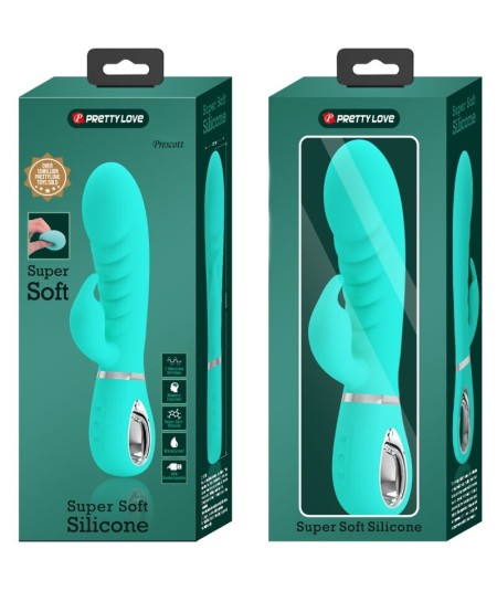 PRETTY LOVE - PRESCOTT VIBRADOR PUNTO G MULTIFUNCIÓN VERDE AGUA