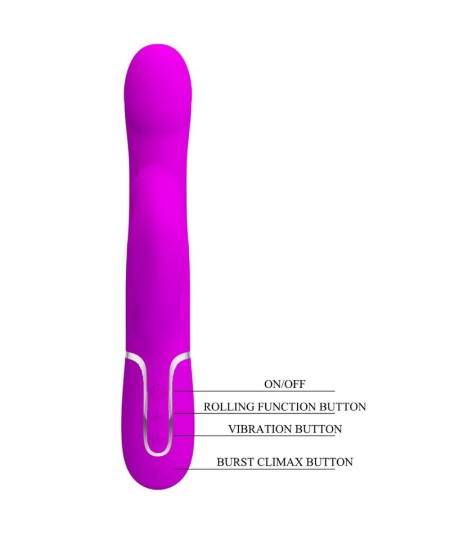 PRETTY LOVE - VIBRADOR RABBIT PERLAS VIOLETA