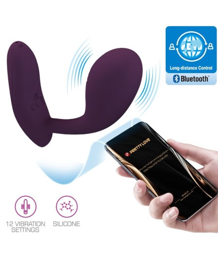 PRETTY LOVE - BAIRD G-SPOT 12 VIBRACIONES RECARGABLE LILA APP