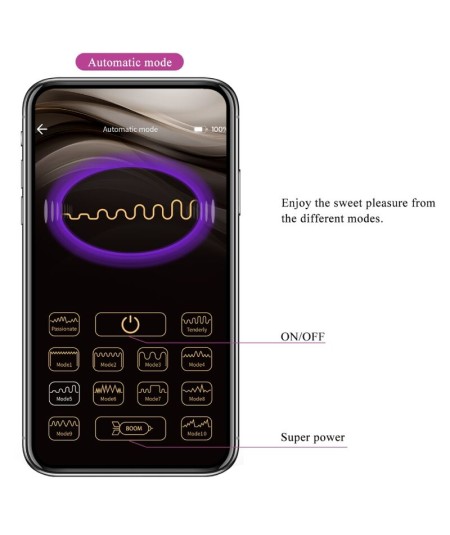 PRETTY LOVE - BAIRD G-SPOT 12 VIBRACIONES RECARGABLE LILA APP