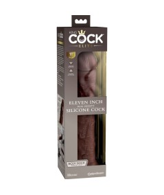 KING COCK - ELITE DILDO REALISTICO SILICONA 28 CM MARRON