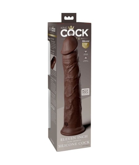 KING COCK - ELITE DILDO REALISTICO SILICONA 28 CM MARRON