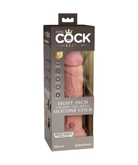 KING COCK - ELITE DILDO REALISTICO VIBRADOR & SILICONA 20.3 CM