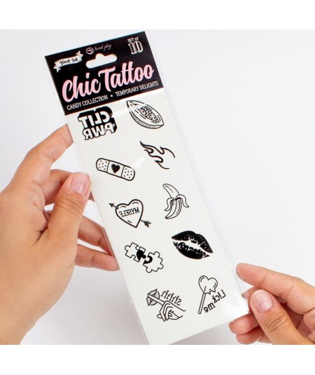 SECRET PLAY - SET DE 10 TATTOOS TEMPORALES CANDY COLLECTION