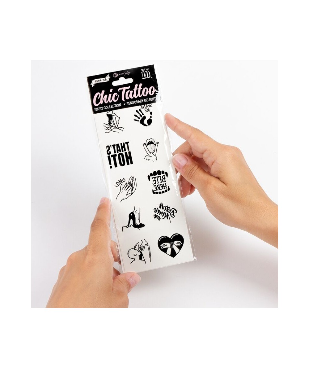 SECRET PLAY - SET DE 10 TATTOOS TEMPORALES KINKY COLLECTION