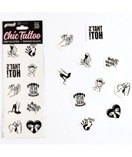 SECRET PLAY - SET DE 10 TATTOOS TEMPORALES KINKY COLLECTION