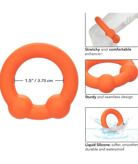 CALIFORNIA EXOTICS - ALPHA ANILLO DOBLE BOLA NARANJA