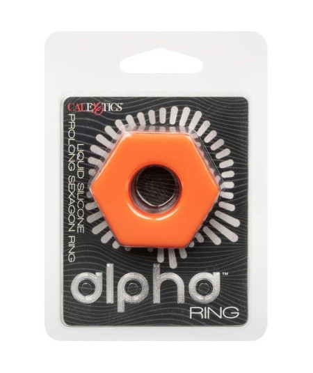 CALIFORNIA EXOTICS - ALPHA ANILLO PROLONG SEXGONO NARANJA