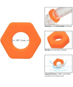 CALIFORNIA EXOTICS - ALPHA ANILLO PROLONG SEXGONO NARANJA