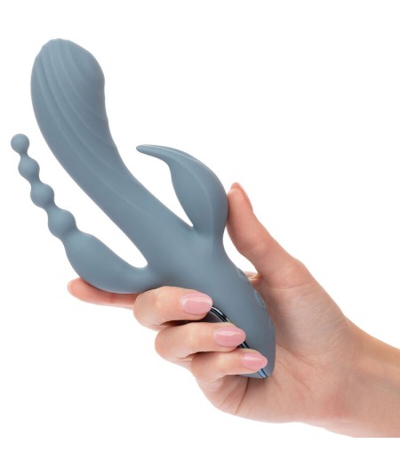 CALIFORNIA EXOTICS - VIBRADOR TRIPLE ÉXTASIS GRIS