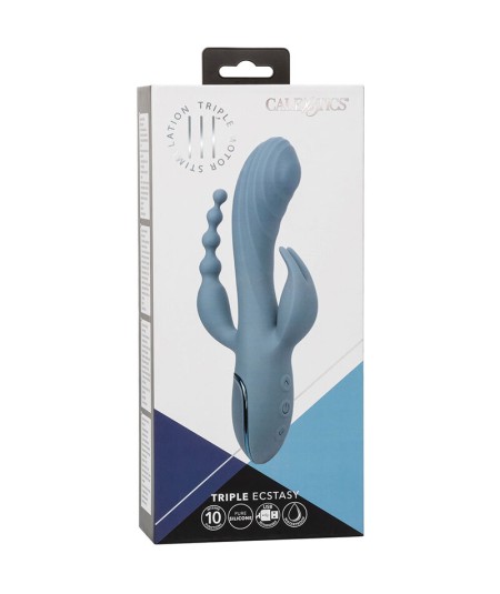 CALIFORNIA EXOTICS - VIBRADOR TRIPLE ÉXTASIS GRIS