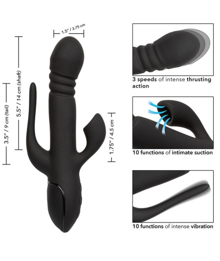 CALIFORNIA EXOTICS - VIBRADOR TRIPLE EUPHORIA NEGRO