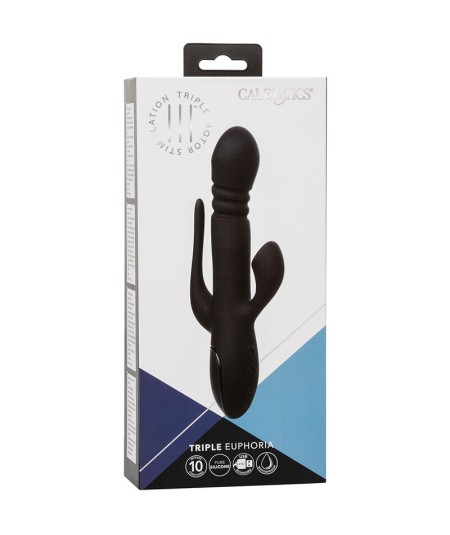 CALIFORNIA EXOTICS - VIBRADOR TRIPLE EUPHORIA NEGRO