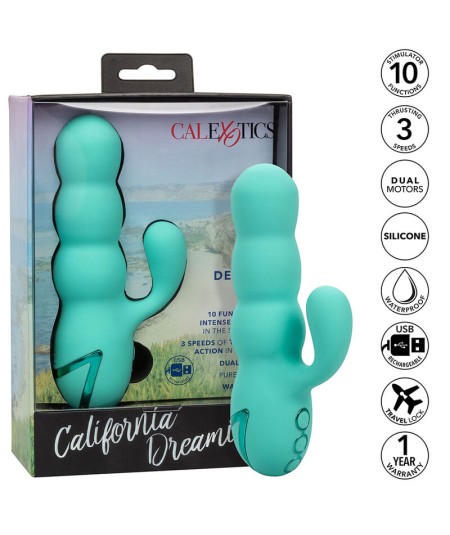 CALIFORNIA EXOTICS - DEL MAR DIVA VIBRADOR RABBIT VERDE AGUA BY CALIFORNIA DREAMING