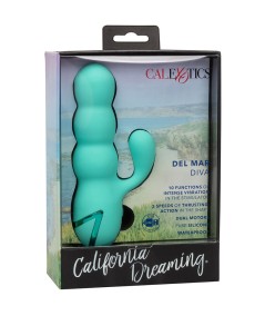 CALIFORNIA EXOTICS - DEL MAR DIVA VIBRADOR RABBIT VERDE AGUA BY CALIFORNIA DREAMING