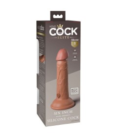 KING COCK - ELITE DILDO REALISTICO SILICONA 15.2 CM CARAMELO