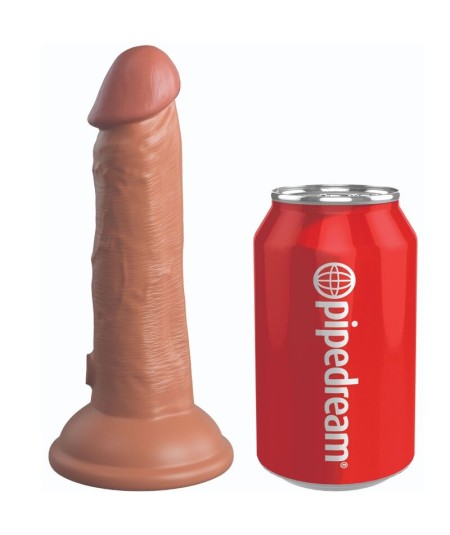 KING COCK - ELITE DILDO REALISTICO VIBRADOR & SILICONA 15.2 CM CARAMELO