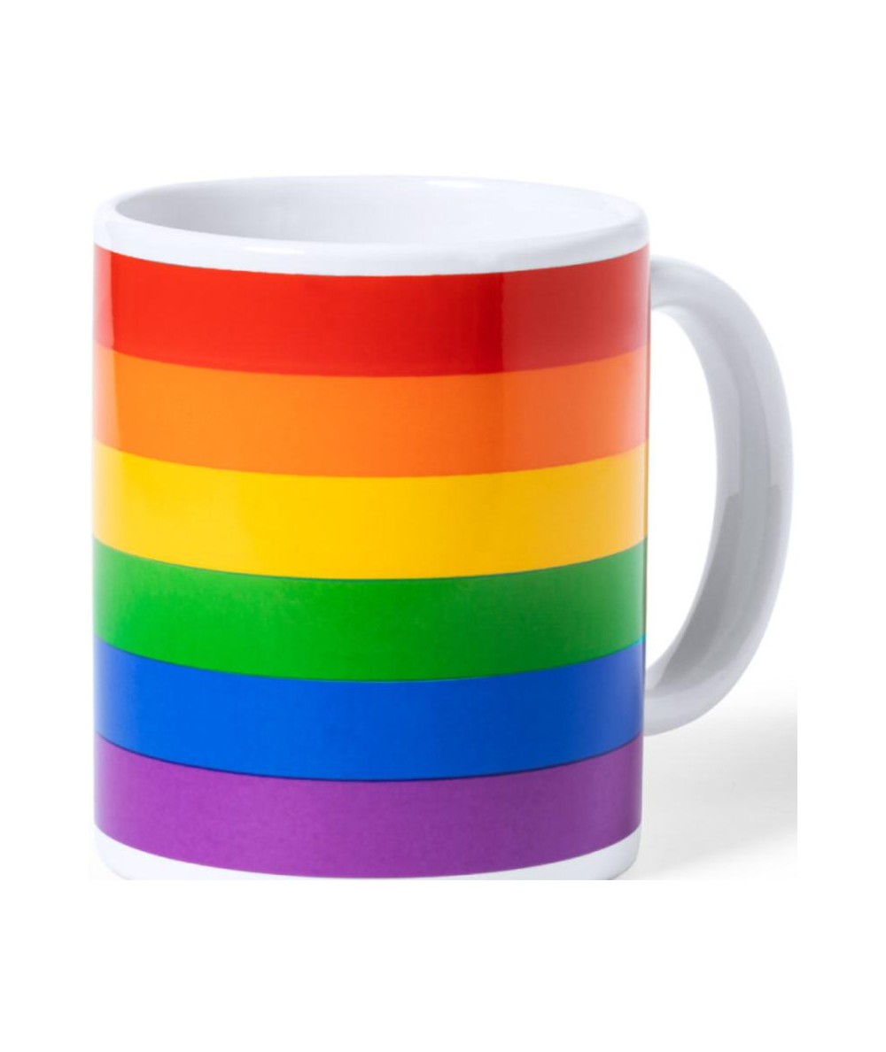 PRIDE - TAZA CON LA BANDERA LGBT EN CAJA INDIVIDUAL KRAFT /es/pt/en/fr/it/