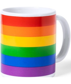 PRIDE - TAZA CON LA BANDERA LGBT EN CAJA INDIVIDUAL KRAFT /es/pt/en/fr/it/