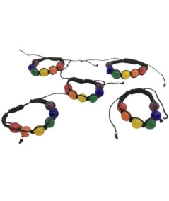 PRIDE - PULSERA BOLAS GRANDES BANDERA LGBT