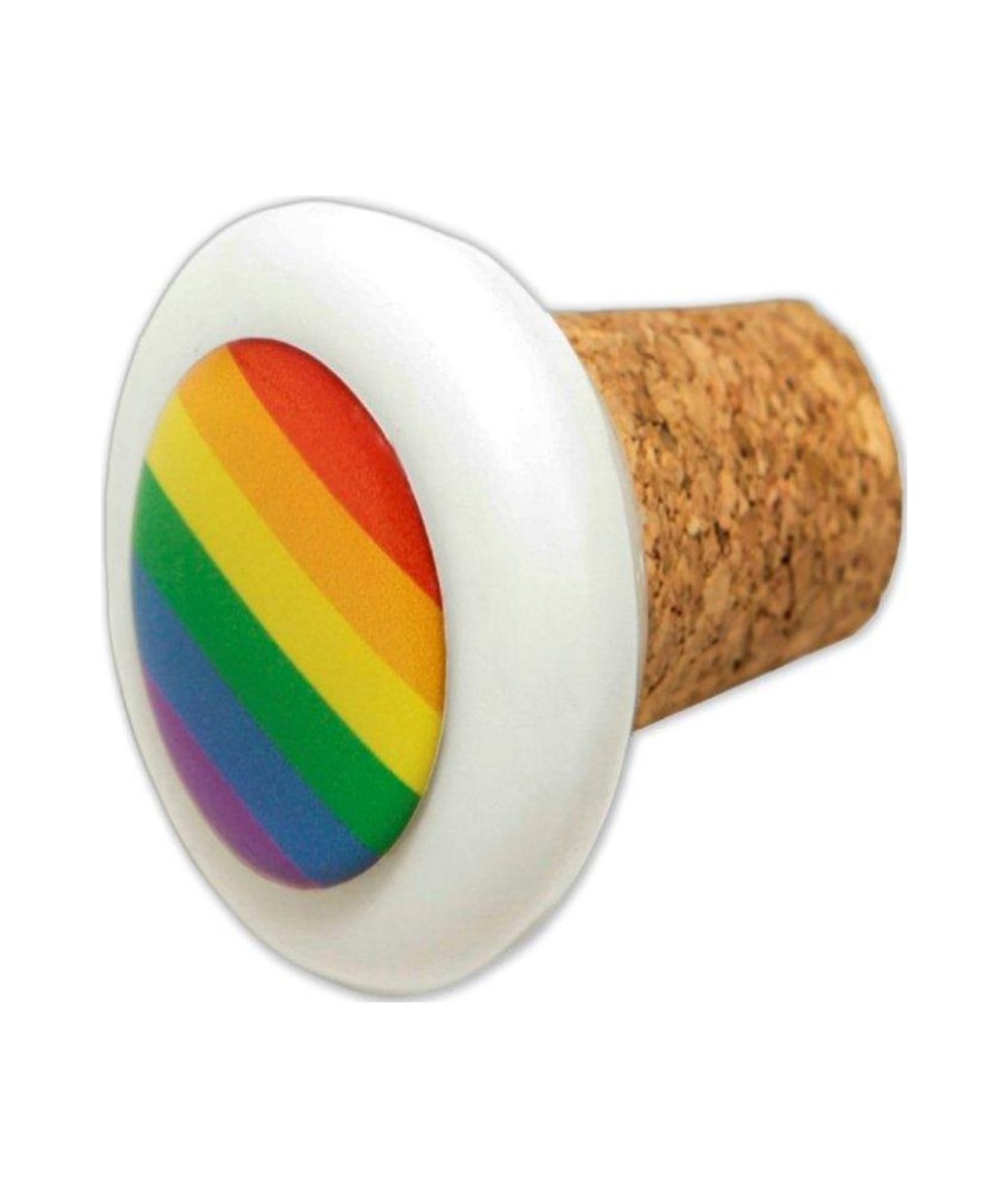 PRIDE - TAPON CERAMICA CORCHO REDONDO CON BANDERA LGBT