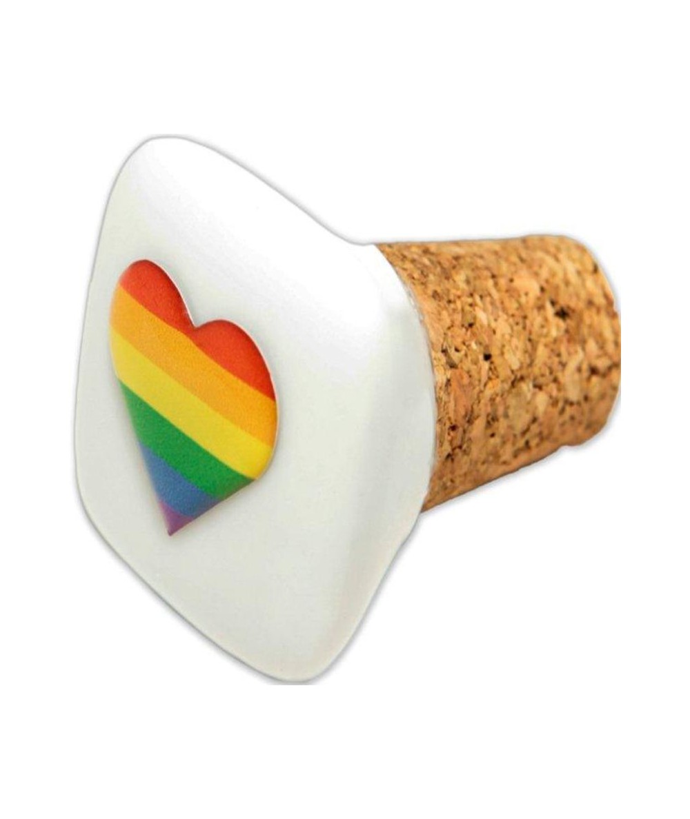 PRIDE - TAPON CERAMICA CORCHO CUADRADO CON BANDERA LGBT