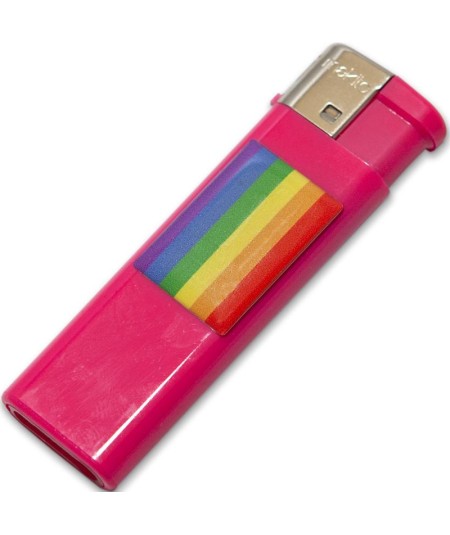 PRIDE - MECHERO FUSCIA CON BANDERA LGBT