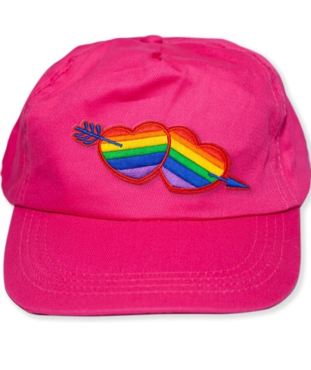 PRIDE - GORRA FUSCIA CON LA CORAZON LGBT