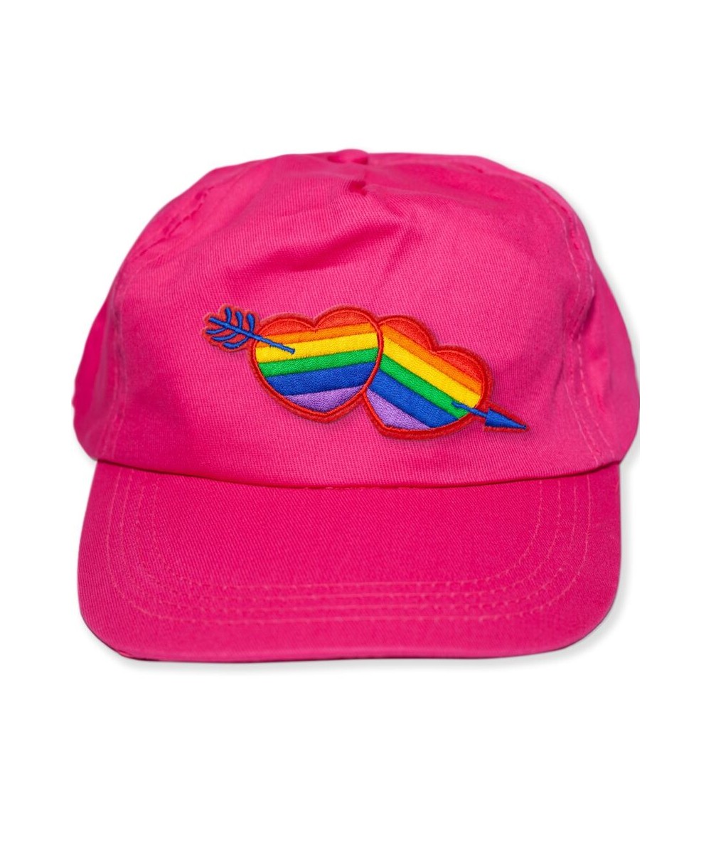 PRIDE - GORRA FUSCIA CON LA CORAZON LGBT