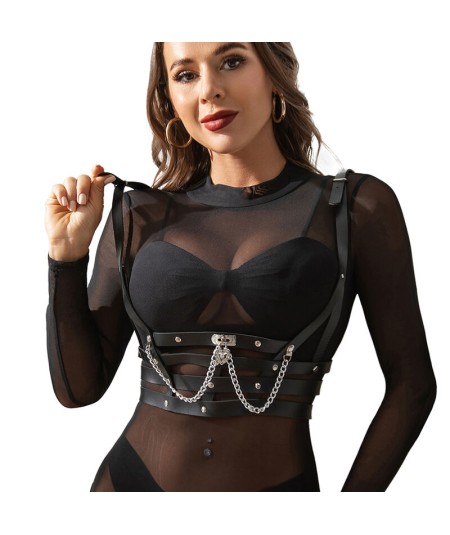 SUBBLIME - ARNÉS FORMA CORSET DETALLE CADENAS TALLA ÚNICA