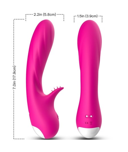 ARMONY - ROMANCE VIBRADOR CON ESTIMULADOR FUCSIA