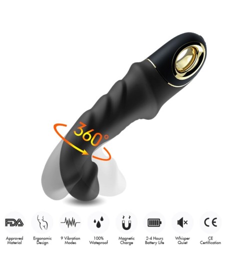 ARMONY - JOYBLADE DILDO VIBRADOR ROTADOR NEGRO