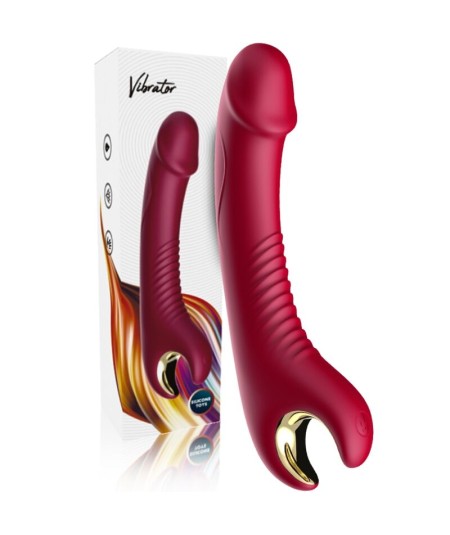 ARMONY - PRINCE DILDO VIBRADOR & ROTADOR ROJO