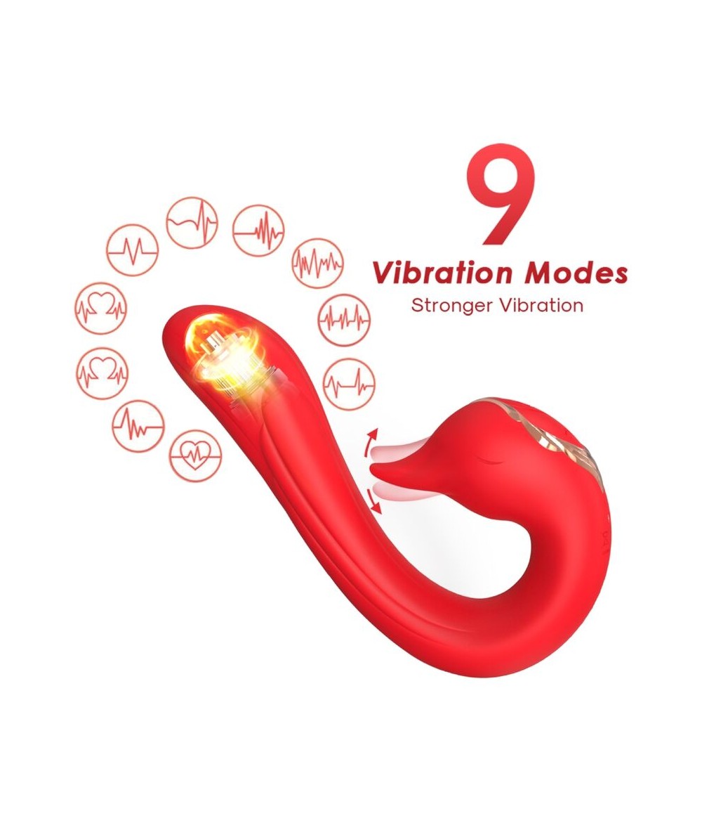 ARMONY - DELFIN VIBRADOR MULTIPOSICION & EFECTO CALOR ROJO